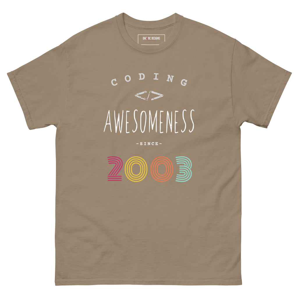 Coding Awesomeness since 2003 t-shirt - Dag & Ric Designs