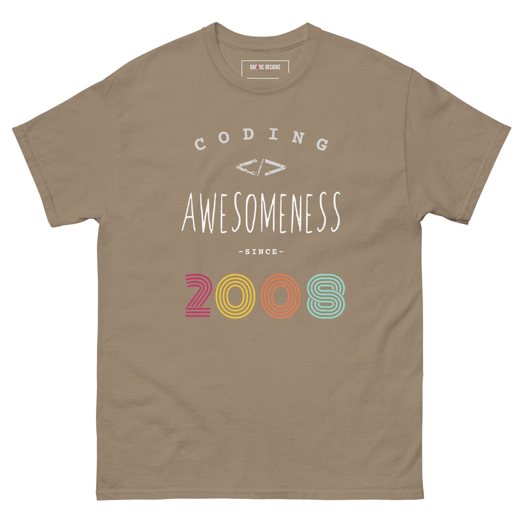 Coding Awesomeness since 2008 t-shirt - Dag & Ric Designs