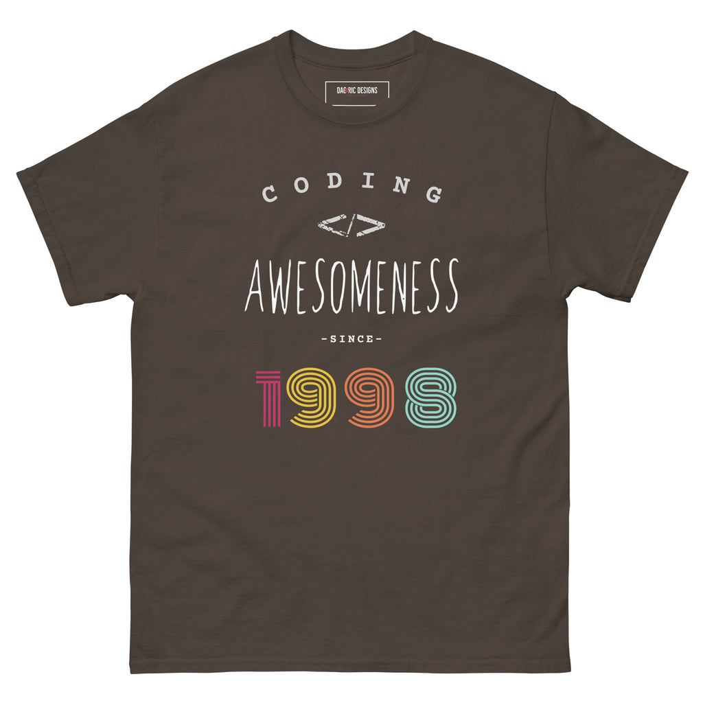 Coding Awesomeness since 1998 t-shirt - Dag & Ric Designs