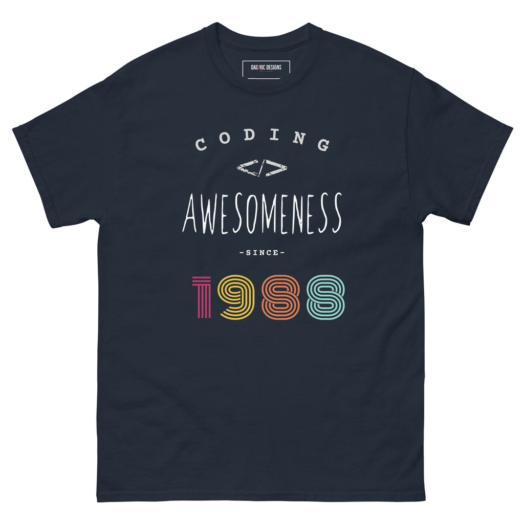 Coding Awesomeness since 1988 t-shirt - Dag & Ric Designs