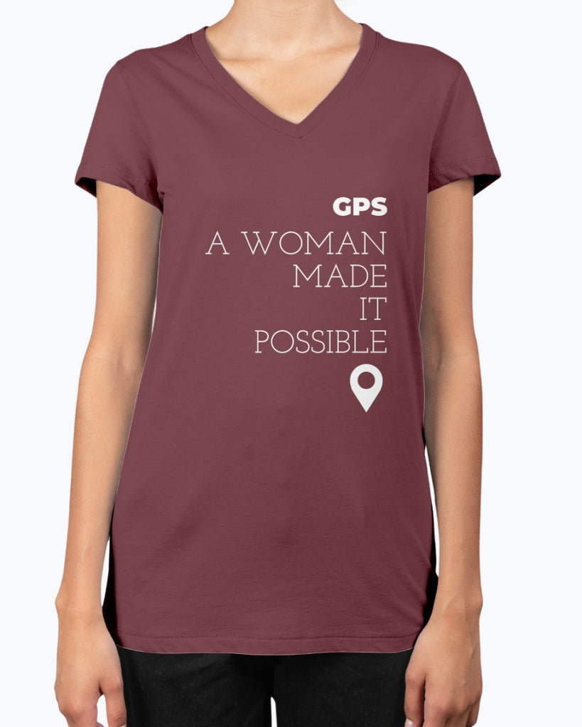 gps-a-woman-made-it-possible-t-shirt