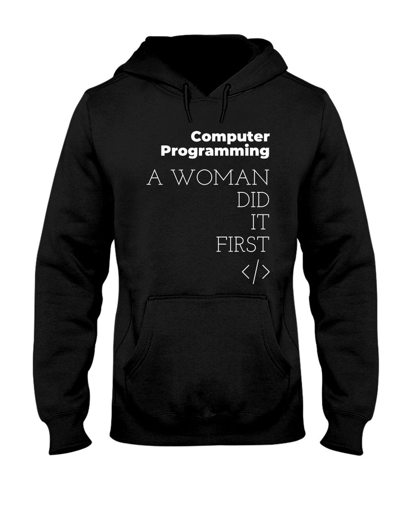 computer-programming-a-woman-dit-it-first-t-shirt