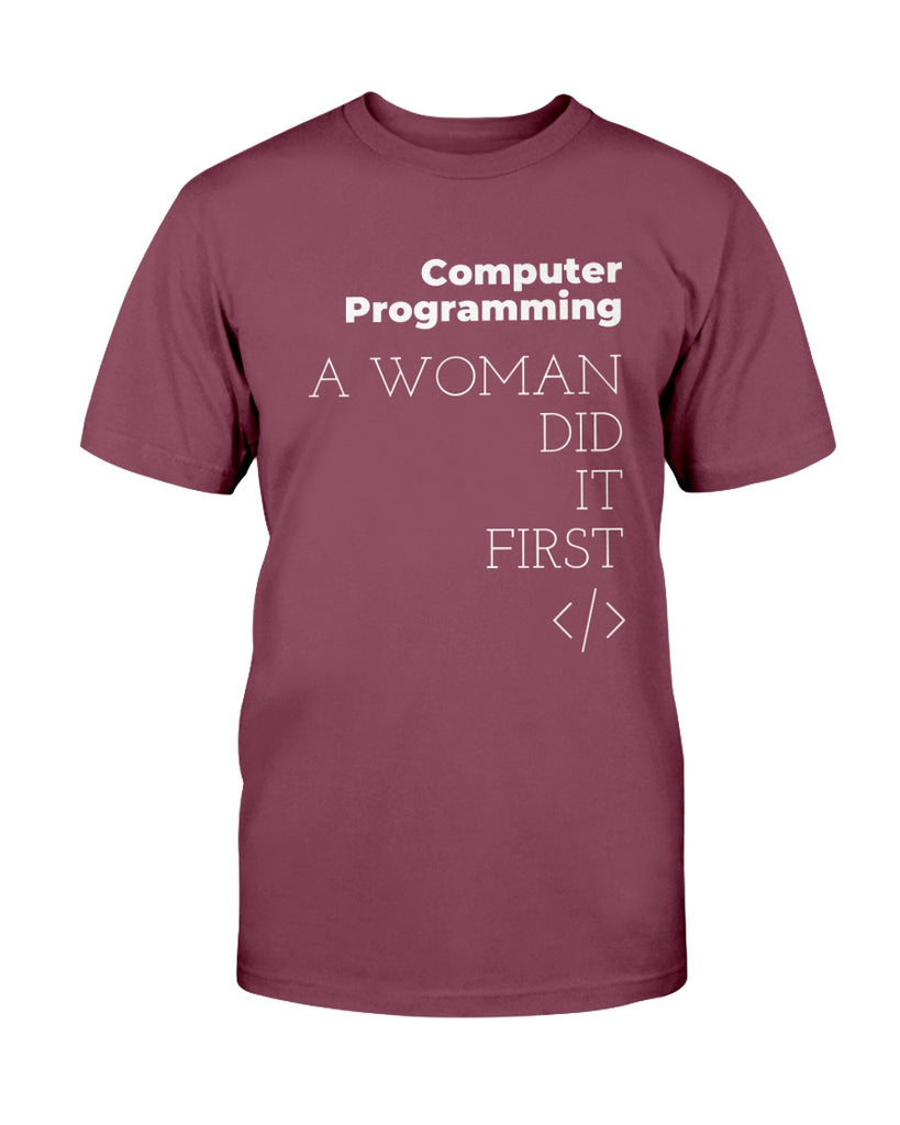 computer-programming-a-woman-dit-it-first-t-shirt