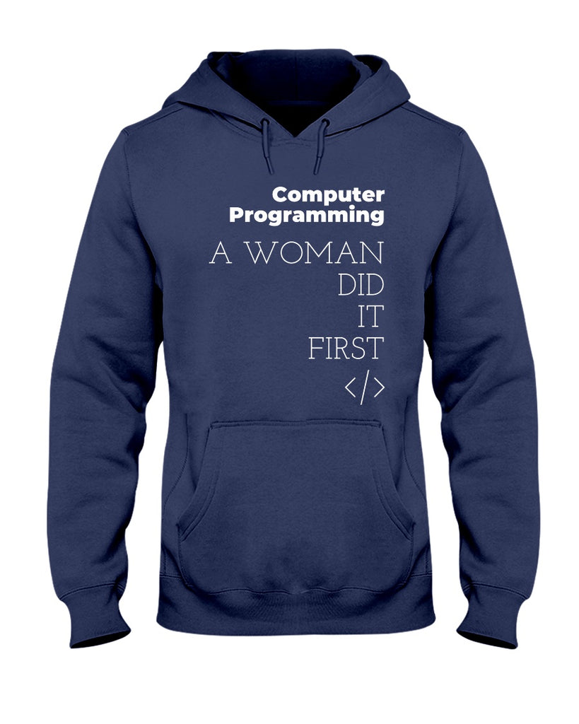 computer-programming-a-woman-dit-it-first-t-shirt