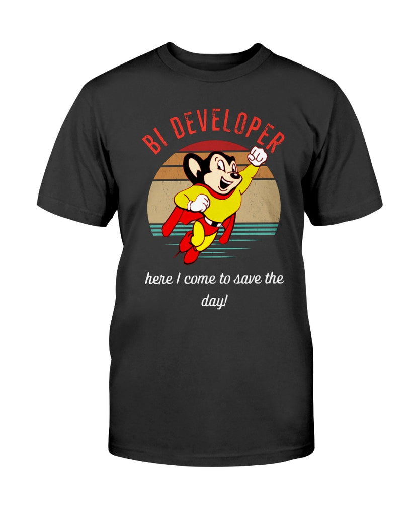 bi-developer-here-i-come-to-save-the-day-retro-style-t-shirt