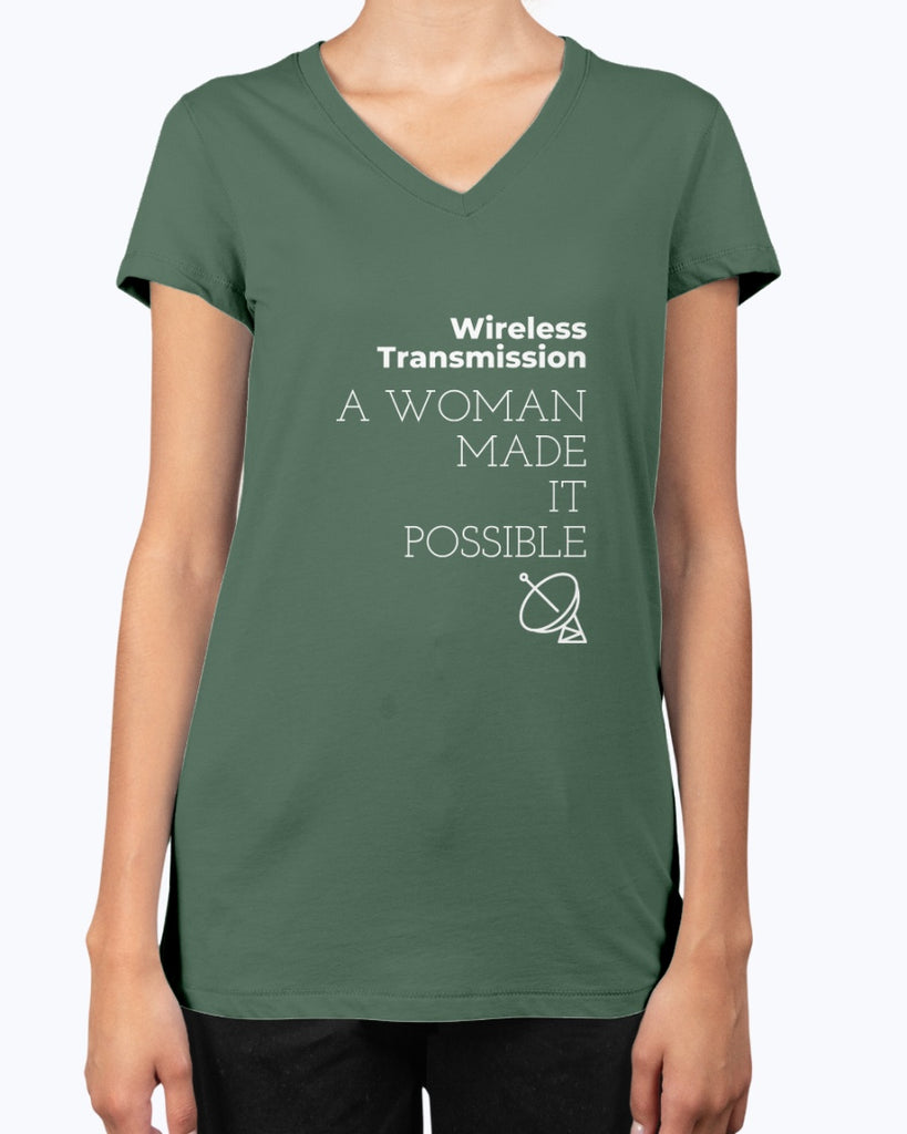 wireless-transmission-a-woman-made-it-possible-t-shirt